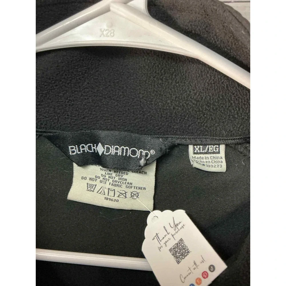 Black‎ Diamond Mens Fleece Lined Jacket XL EG Full Zip Pockets - Picture 2 of 3